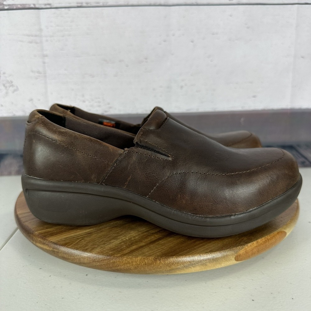Red Wing Worx Loafer‎ Womens 5 M Brown Slip on Leather Clog Support Cushion
